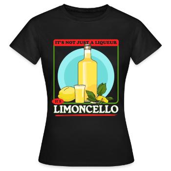 Limoncello Lemon Liqueur Limoncellos Gift - Women's T-Shirt - black - Front - AI Model Female 172 dark (172cm)