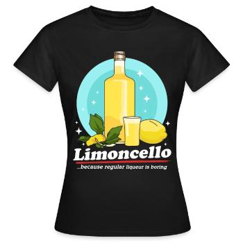 Limoncello Citrons Limoncellos Liqueur Cadeau - T-shirt Femme - noir - Devant - AI Model Female 172 dark (172cm)