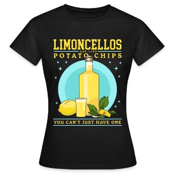 Limoncello Limoncellos | Lemon Liqueur Gift - Women's T-Shirt - black - Front - AI Model Female 172 dark (172cm)
