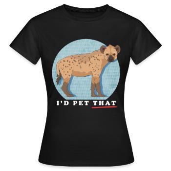 Hyène Hyène Cadeau Hyène Tachetée - T-shirt Femme - noir - Devant - AI Model Female 172 dark (172cm)