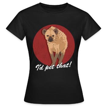 Hyène tachetée Hyène Cadeau Hyène - T-shirt Femme - noir - Devant - AI Model Female 172 dark (172cm)