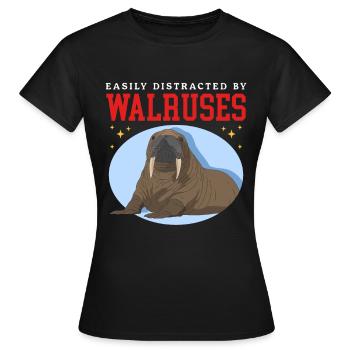 Morse Morse Morse Morse Cadeau de morse - T-shirt Femme - noir - Devant - AI Model Female 172 dark (172cm)