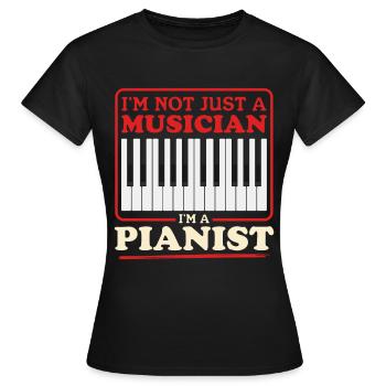 Pianiste pianiste | Cadeau Piano Pianiste - T-shirt Femme - noir - Devant - AI Model Female 172 dark (172cm)