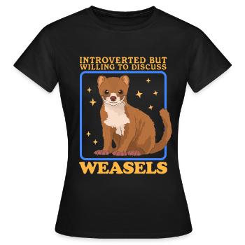 Weasel Mouse Weasel Dwarf Weasel Gift - Women's T-Shirt - black - Front - AI Model Female 172 dark (172cm)