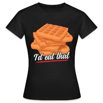 Waffles Waffle Lover Waffle Gift - Women's T-Shirt - black - Front - AI Model Female 172 dark (172cm)