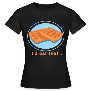 Waffle Waffle Lover Waffles Gift - Women's T-Shirt - black - Front - AI Model Female 172 dark (172cm)