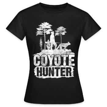 Chasse au coyote Chasseur de coyote Yote - T-shirt Femme - noir - Devant - AI Model Female 172 dark (172cm)