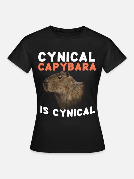 Capybara Capy - Frauen T-Shirt - Schwarz