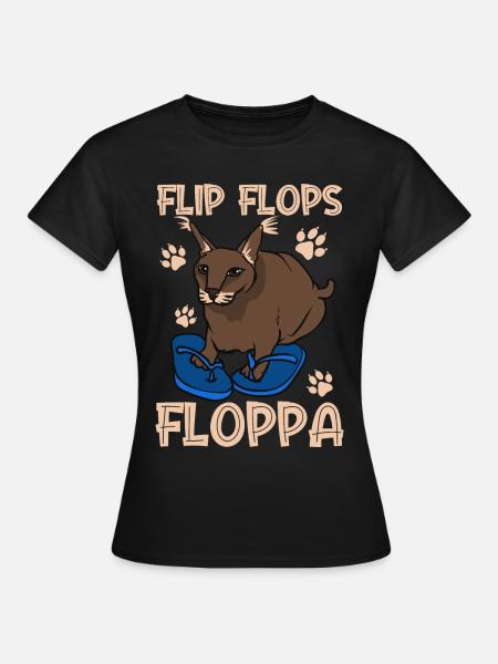 Großer Floppa Karakal Katze Meme - Frauen T-Shirt - Schwarz