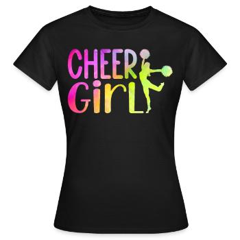Cheer Girl Cheerleading Cheerleader Cheer Squad - Frauen T-Shirt - Schwarz - Vorne - AI Model Female 172 dark (172cm)