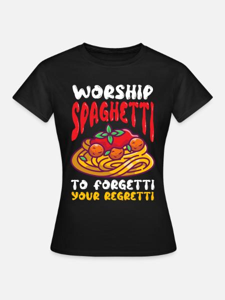 Fliegendes Spaghettimonster FSM - Frauen T-Shirt - Schwarz