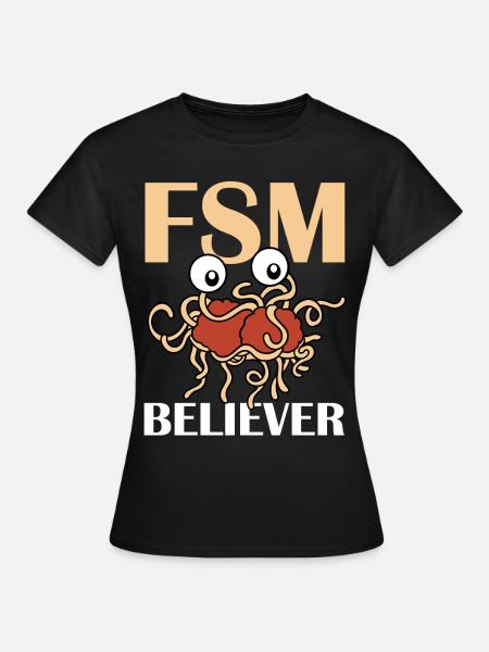 Fliegendes Spaghettimonster FSM - Frauen T-Shirt - Schwarz