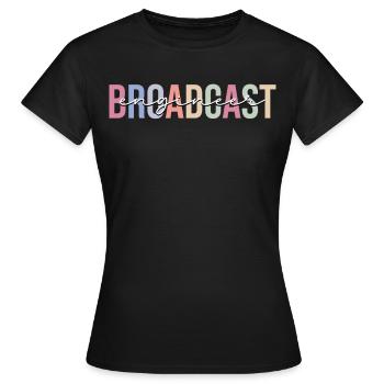 Broadcasting technician technology - Women's T-Shirt - black - Front - AI Model Female 172 dark (172cm)