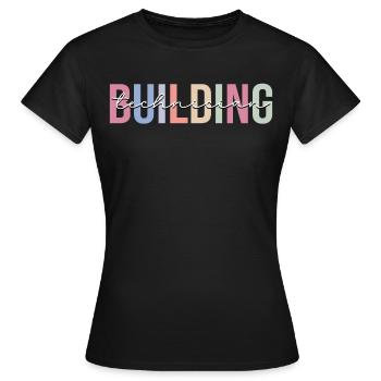 Technicien en bâtiment Services du bâtiment - T-shirt Femme - noir - Devant - AI Model Female 172 dark (172cm)