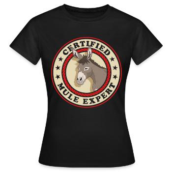 Mule Expert Mule Muli Mule Gift - Women's T-Shirt - black - Front - AI Model Female 172 dark (172cm)