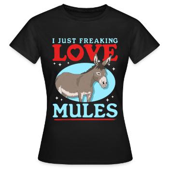 mule mule mule gift - Women's T-Shirt - black - Front - AI Model Female 172 dark (172cm)