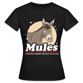 Maultier Muli Maulesel Maultiere Geschenk - Frauen T-Shirt - Schwarz - Vorne - AI Model Female 172 dark (172cm)