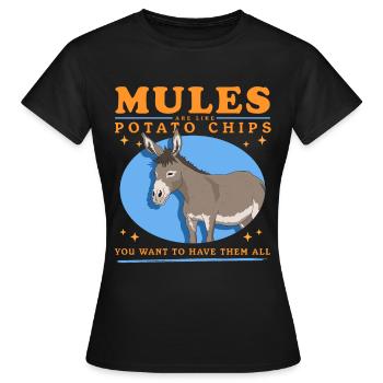 Mule Muli Mule Mule Mule Gift - Women's T-Shirt - black - Front - AI Model Female 172 dark (172cm)