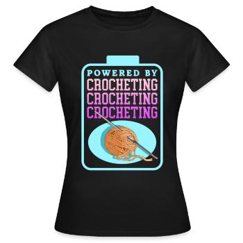 crochet crochet crochet crochet cadeau - T-shirt Femme - noir - Devant - AI Model Female 172 dark (172cm)