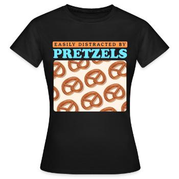 Bretzel Bretzels Cadeau d’amoureux des bretzels - T-shirt Femme - noir - Devant - AI Model Female 172 dark (172cm)