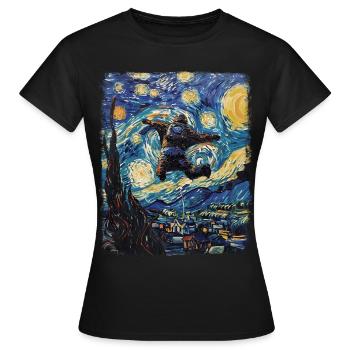 Wingsuit Fliegen Wingsuit Flieger Skyde Sternennac - Frauen T-Shirt - Schwarz - Vorne - AI Model Female 172 dark (172cm)