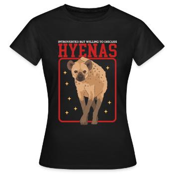 Hyène tachetée Hyène Hyène Cadeau - T-shirt Femme - noir - Devant - AI Model Female 172 dark (172cm)