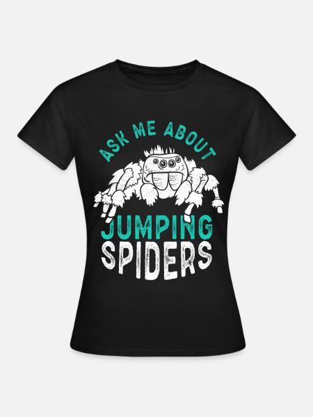 Springspinne Springspinnen Geschenk - Frauen T-Shirt - Schwarz
