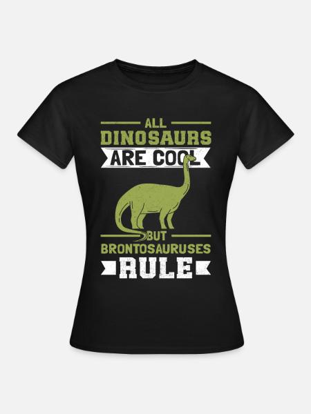 Brontosaurus Dinosaurier Geschenk - Frauen T-Shirt - Schwarz