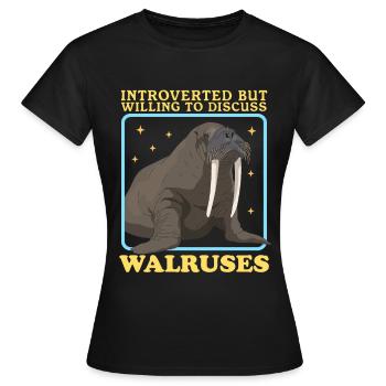Cadeau de morse Morse - T-shirt Femme - noir - Devant - AI Model Female 172 dark (172cm)