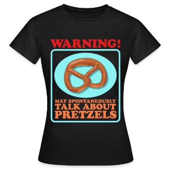 Bretzel Bretzels Cadeau d’amoureux des bretzels - T-shirt Femme - noir - Devant - AI Model Female 172 dark (172cm)