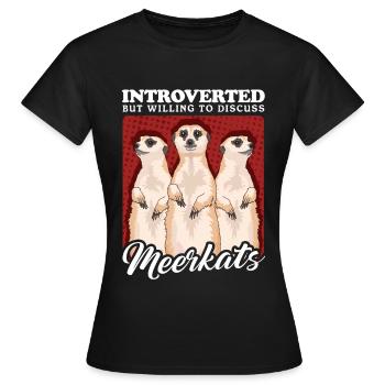 Suricate drôle suricate - T-shirt Femme - noir - Devant - AI Model Female 172 dark (172cm)