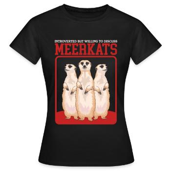 Suricates cool suricates - T-shirt Femme - noir - Devant - AI Model Female 172 dark (172cm)