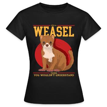 Weasel Mouse Weasel Small Weasel Gift - Women's T-Shirt - black - Front - AI Model Female 172 dark (172cm)