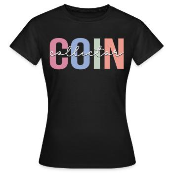 Pièces de collection Pièces de collection Pièces de collection Expert en pièces de monnaie - T-shirt Femme - noir - Devant - AI Model Female 172 dark (172cm)