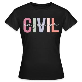 Génie civil - T-shirt Femme - noir - Devant - AI Model Female 172 dark (172cm)