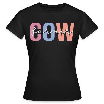 éleveur de vaches Ferme Éleveur de bétail - T-shirt Femme - noir - Devant - AI Model Female 172 dark (172cm)