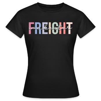 Préposé/préposée aux trains de marchandises ferroviaires - T-shirt Femme - noir - Devant - AI Model Female 172 dark (172cm)