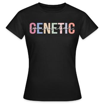 Conseiller en génétique Identité de genre Génétique - T-shirt Femme - noir - Devant - AI Model Female 172 dark (172cm)