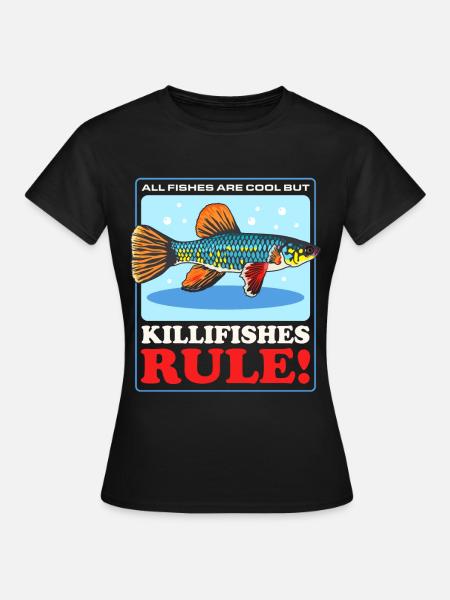 Killifish Eierlegende Zahnkarpfen Geschenk - Frauen T-Shirt - Schwarz