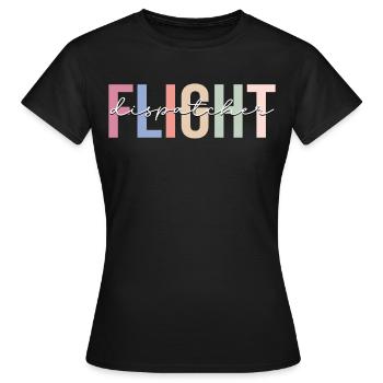 Flugdienstleiter Luftfahrt - Frauen T-Shirt - Schwarz - Vorne - AI Model Female 172 dark (172cm)