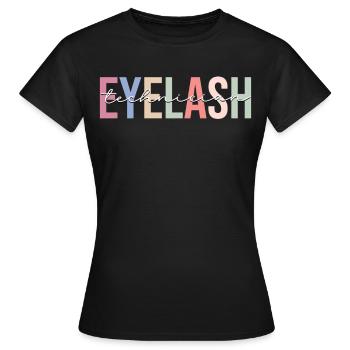 Wimperntechniker Lash Tech - T-shirt Femme - noir - Devant - AI Model Female 172 dark (172cm)