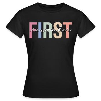 Ersthelfer EMS EMT Rettungssanitäter - Frauen T-Shirt - Schwarz - Vorne - AI Model Female 172 dark (172cm)