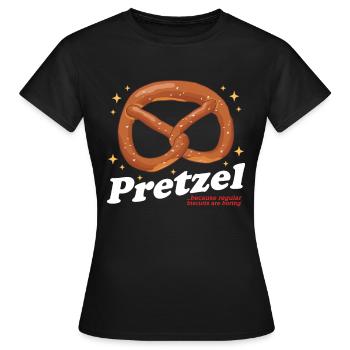 Bretzel Bretzels Cadeau d’amoureux des bretzels - T-shirt Femme - noir - Devant - AI Model Female 172 dark (172cm)