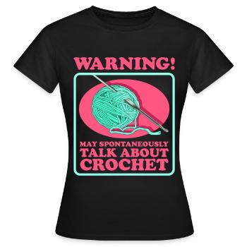 crochet crochet crochet crochet cadeau - T-shirt Femme - noir - Devant - AI Model Female 172 dark (172cm)