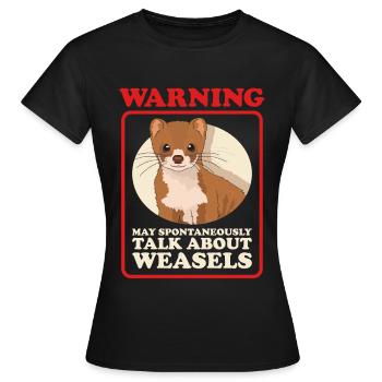 Weasel Dwarf Weasel Small Weasel Gift - Women's T-Shirt - black - Front - AI Model Female 172 dark (172cm)