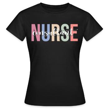 Infirmière consultante infirmière autorisée - T-shirt Femme - noir - Devant - AI Model Female 172 dark (172cm)