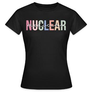 Médecine nucléaire Technologue nucléaire - T-shirt Femme - noir - Devant - AI Model Female 172 dark (172cm)