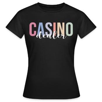 Casino Croupier Poker Jeux d’argent - T-shirt Femme - noir - Devant - AI Model Female 172 dark (172cm)
