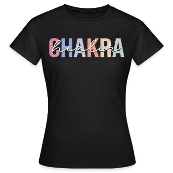 Chakra-Heiler Chakra-Heilung Reiki-Meister - Frauen T-Shirt - Schwarz - Vorne - AI Model Female 172 dark (172cm)