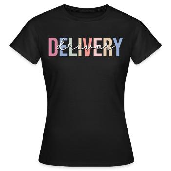 Chauffeur-livreur Coursier - T-shirt Femme - noir - Devant - AI Model Female 172 dark (172cm)